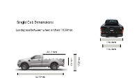 Ford Ranger MK7 (19-ON) single-cab measurements