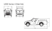 Mitsubishi L200 MK6 LB Series 4 (09-15) extra-cab measurements