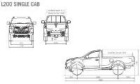 Mitsubishi L200 MK8 Series 6 (19-ON) single-cab measurements