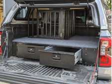 Mazda BT-50 (2012-ON) - Single Lockable Dog Cage compatible with Low Tray Bins