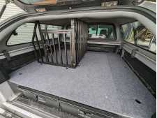 Nissan Navara NP300 (16-22) Single Lockable Dog Cage compatible with Low Tray Bins