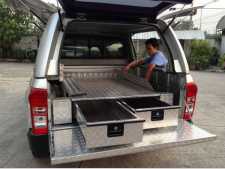 Chevrolet Colorado MK3 (2012-ON) Low Chequer Plate Tray Bins / Drawers Systems