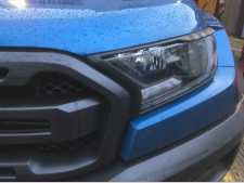Ford Ranger MK6 (2016-19) Headlight covers - BLACK Double Cab