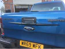 Ford Ranger T6 Tailgate handle cover - BLACK Double Cab