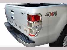 Ford Ranger T6 Taillight covers - CHROME Double Cab