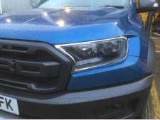 Ford Ranger MK7 (2019-23) Headlight covers - CHROME Double Cab