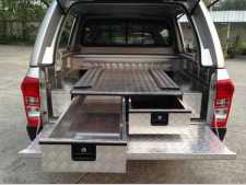 Ford Ranger MK4 (2009-2012) Low Chequer Plate Tray Bins / Drawers Systems