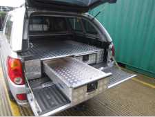 Ssangyong Action Sport MK1 (07-12) Low Chequer Plate Tray Bins / Drawers Systems