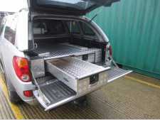 Ssangyong Action Sport MK1 (07-12) Low Chequer Plate Tray Bins / Drawers Systems