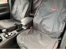Toyota Hilux MK8  (2011-2016) Front Pair Seat Covers - Black