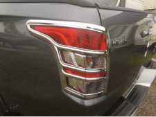 Toyota Hilux  MK9 Taillight covers - Chrome Double Cab