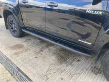 Toyota Hilux  MK10 Steel Side Steps / Running Board – Matt Black Double Cab