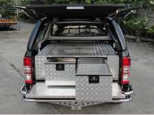 Toyota Hilux MK10  (2020-ON) Chequer Plate Tray Bins / Drawers Systems