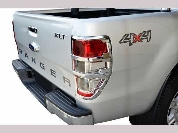 Ford Ranger T6 Taillight covers - CHROME Double Cab