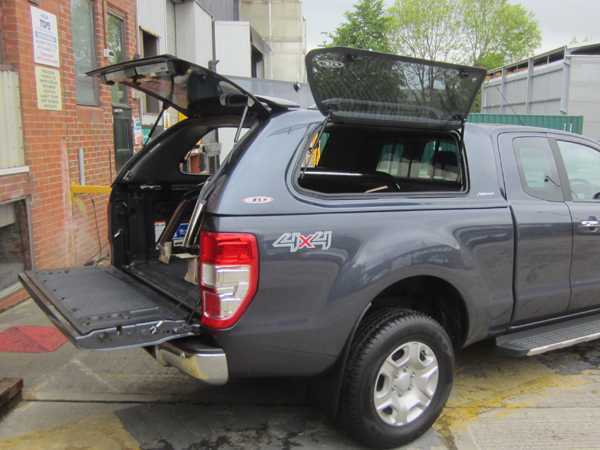Ford Ranger MK7 (2019-23) SJS Side Opening Hardtop Extra Cab   With Central Locking