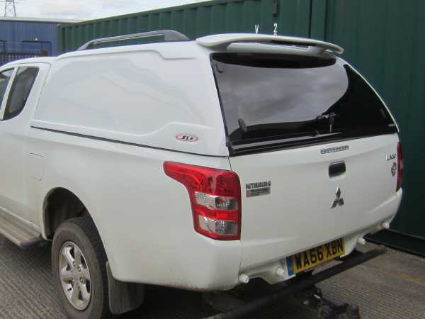 SJS Solid Sided Hardtop for Mitsubishi L200 (2015-2022) W32 Polar White King / Extra Cab
