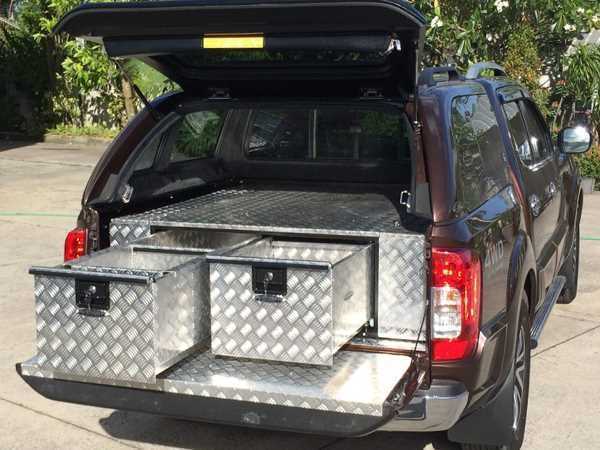 Nissan Navara NP300 (16-22) Chequer Plate Tray Bins / Drawers Systems