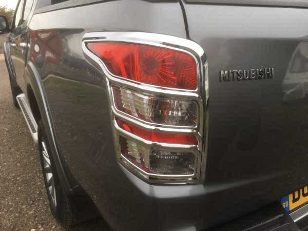 Toyota Hilux  MK10 Taillight covers - Chrome Double Cab